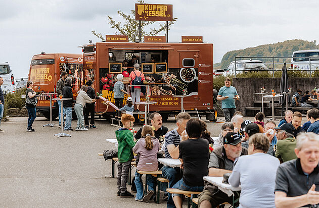 Der Kupfer Kessel Foodtruck am Tag der offenen Tür.