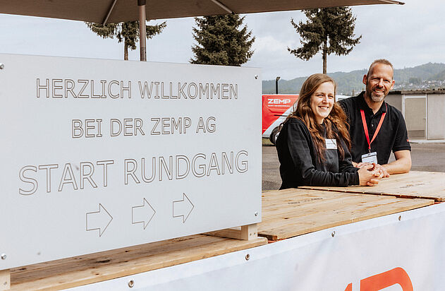 Der Empfang zum Rundgang am Tag der offenen Tür.